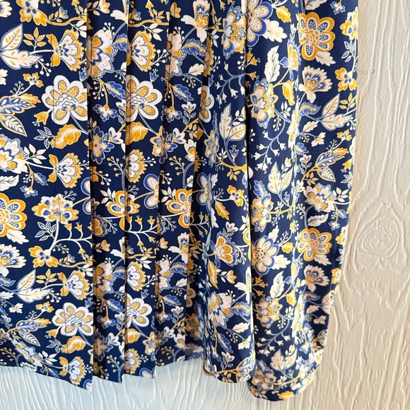 Cartolina Nantucket • NWT Poppy Polyester Pleated Blouse Sz XS Preppy Office - Picture 9 of 13